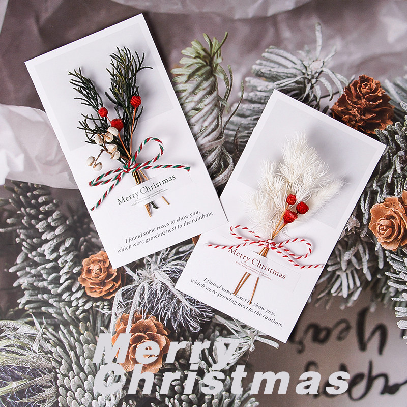 圣诞节贺卡限定干花小卡片生日创意小礼物礼品定制立体高级感,节庆用品/礼品,贺卡/卡片,淘宝优惠券,粉丝福利购,淘宝优惠卷