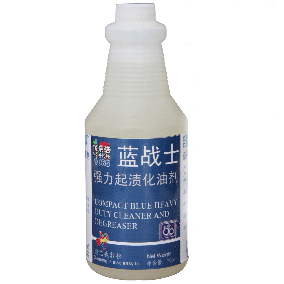 优乐洁1065蓝战士强力起渍化油剂 除油剂厨房地面厨具油污清洗剂