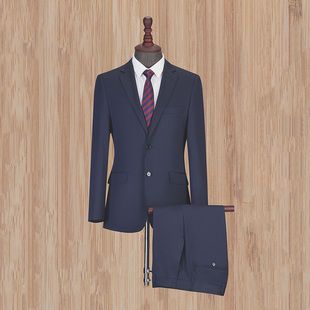 藏青色商务西服定制职业装男女同款高级感正装结婚新郎服职业外套
