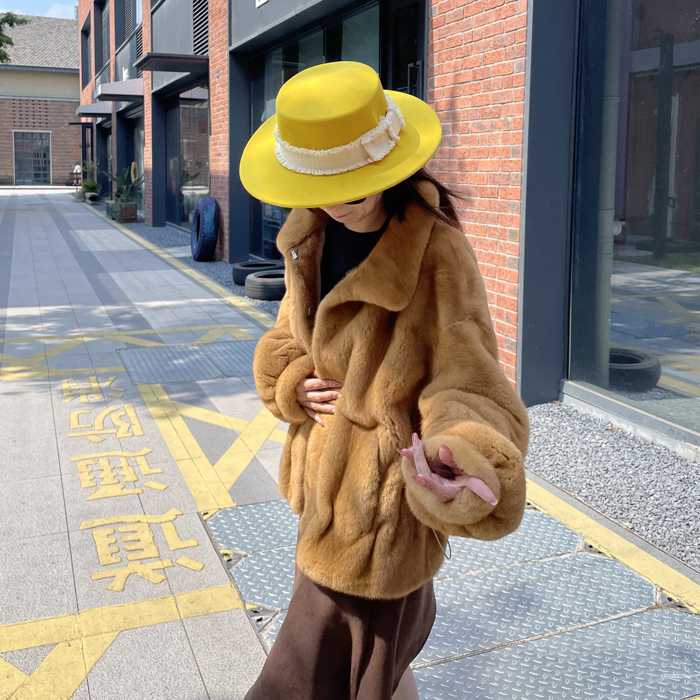 芬兰紫标级整貂皮草女水貂外套