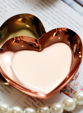 米诺ins风不锈钢收纳碟首饰盘