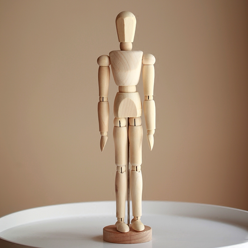 梦想家日式风杂货关节全动木头人