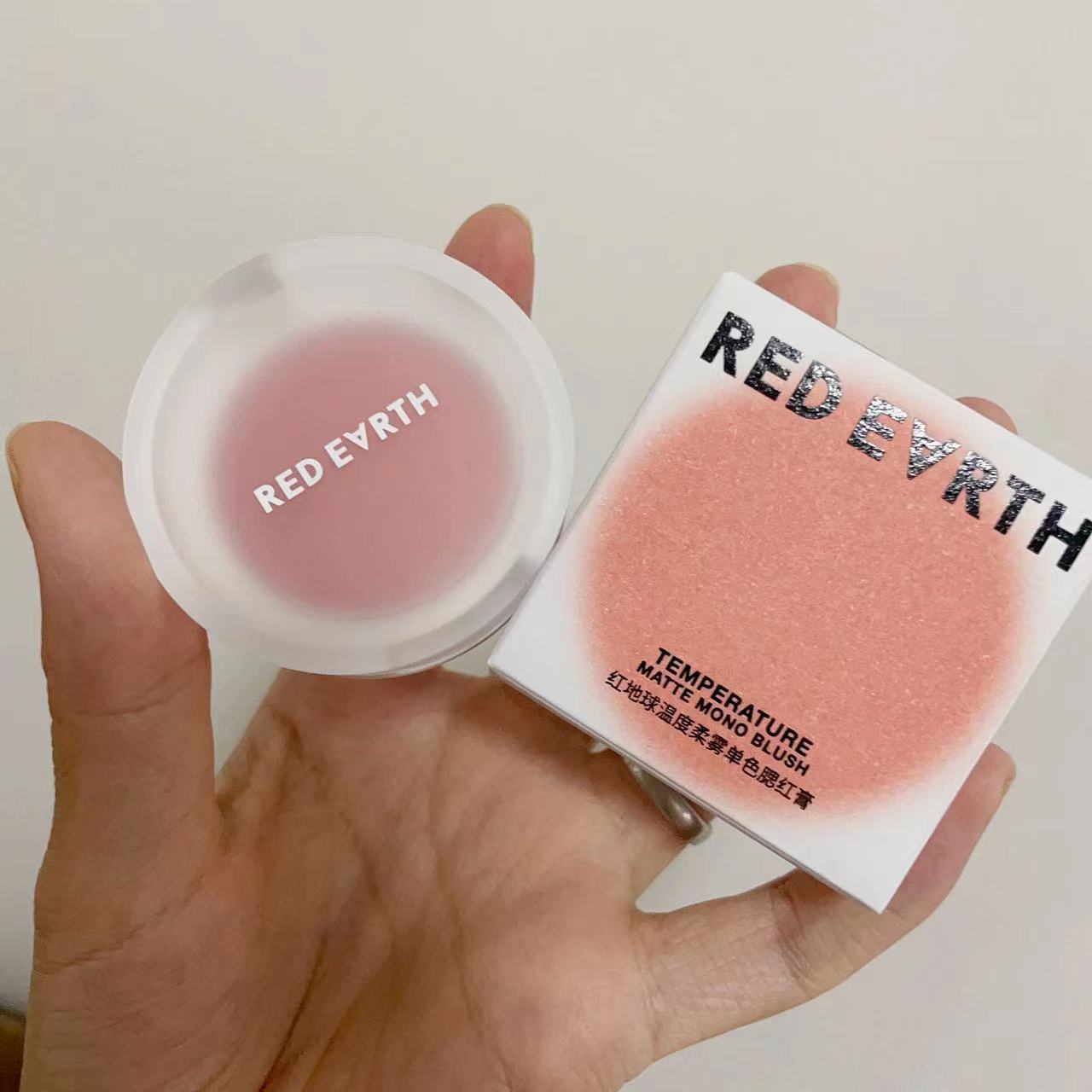 redearth红地球温度单色腮红膏高光提亮膨胀色自然修容女