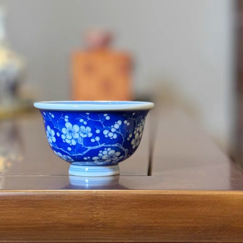 铭清堂于君窑 冰梅小压手杯 杯王冰梅压手杯1:1小号版癸卯年限量
