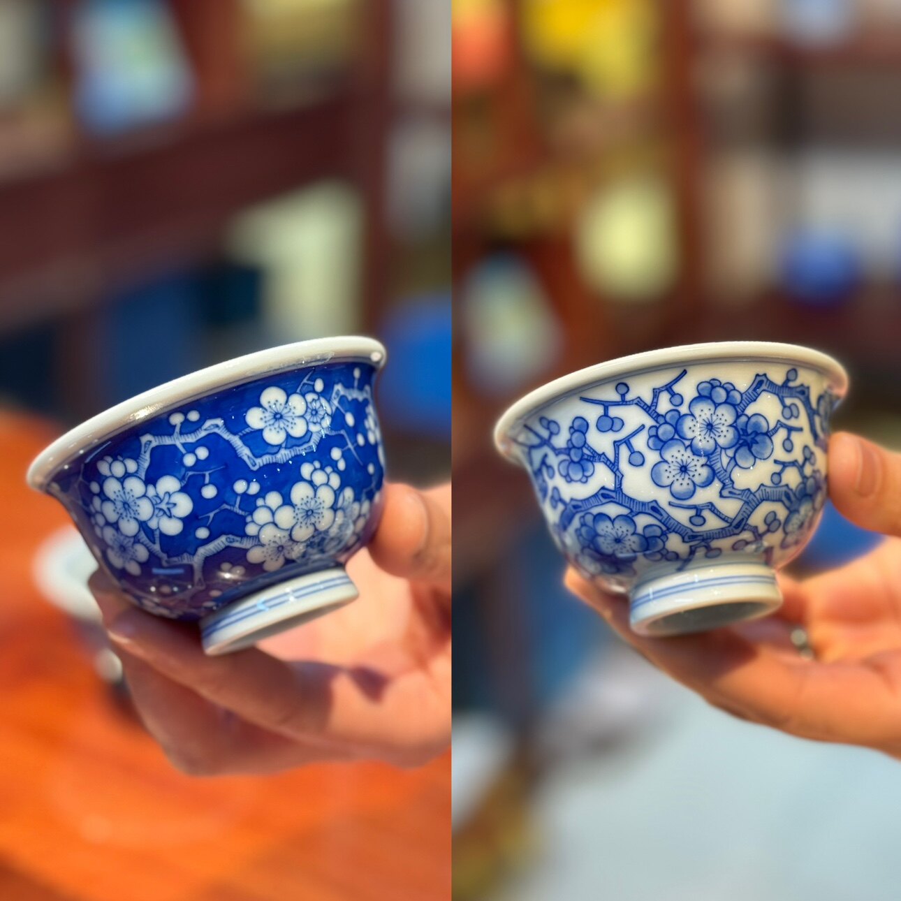 铭清堂于君窑 于君亲工亲绘冰梅压手杯 满梅小压手杯