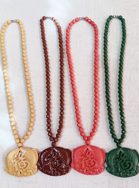 韩国麦饭石彩色双鱼挂件毛衣链