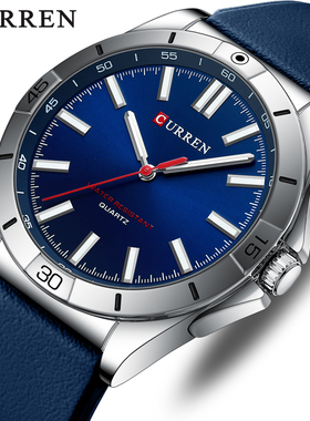 CURREN/8449正品男石英机芯手表男士夜光防水韩版时尚硅胶带腕表