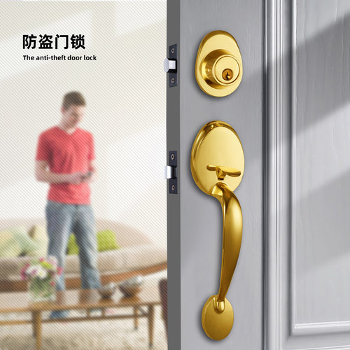 美标门锁别墅大门锁通用型大拉手