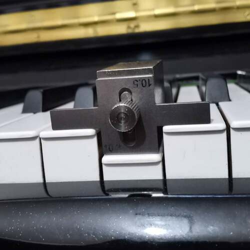 旭一钢琴白键键深测量器不锈钢