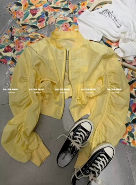 韩国东大门新时尚百搭显瘦气质立领拉链休闲百搭防晒夹克短款外套