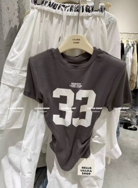 韩国东大门2026新款时尚百搭显瘦复古修身短袖T恤女