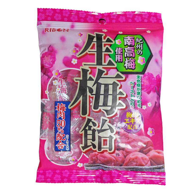 日本进口理本生梅饴梅肉配合86.5g巨峰葡萄糖果
