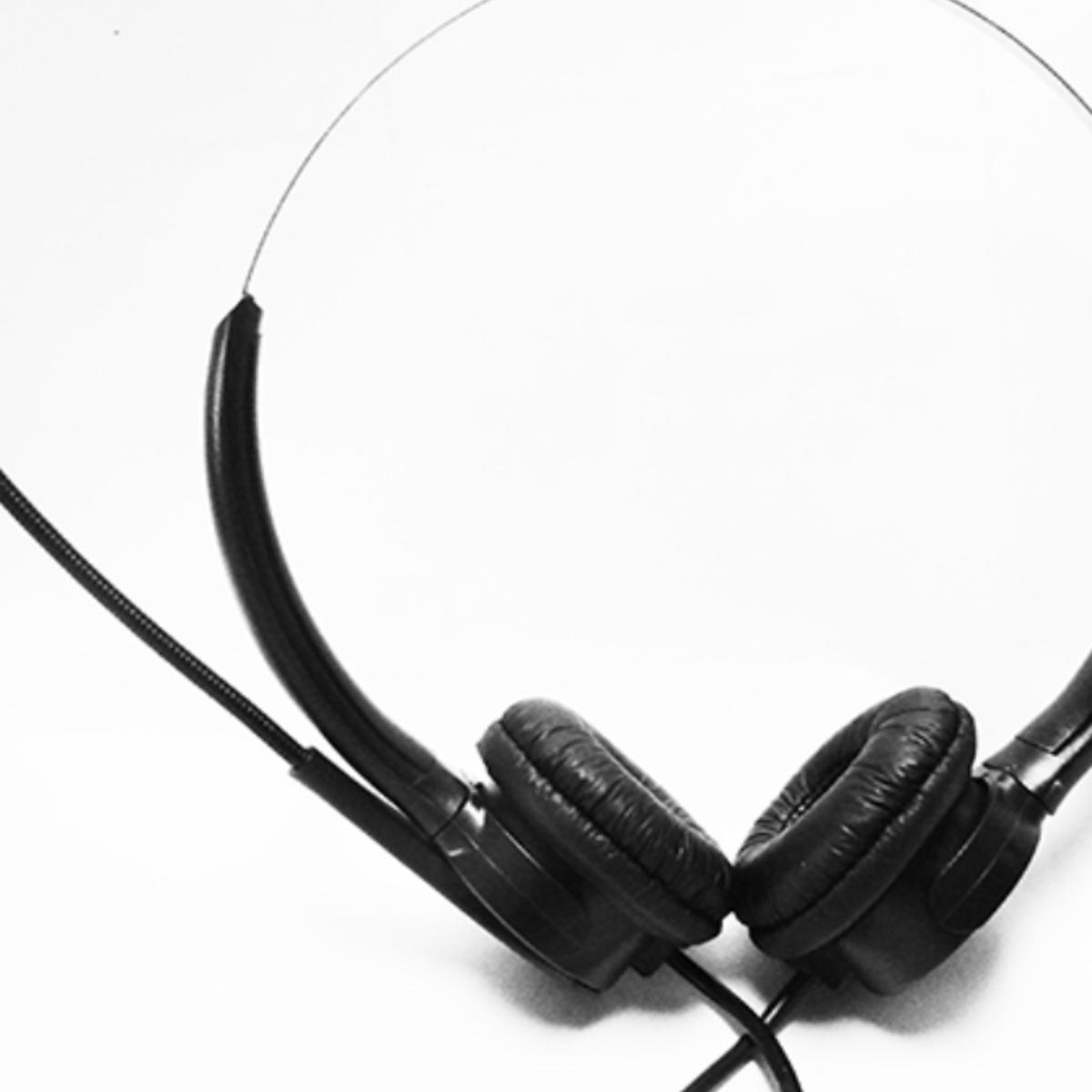 OMFOX现货耳机皮质话务呼叫中心客服耳麦电话耳机皮套耳棉包邮