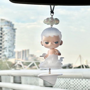 泡泡玛特KUBO汽车车挂车载后视镜装饰挂件车内饰品高级感男生礼物
