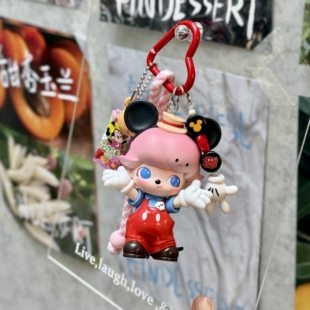 正版dimoo迪士尼泡泡玛特汽车钥匙扣可爱包包挂件高级感包挂礼物