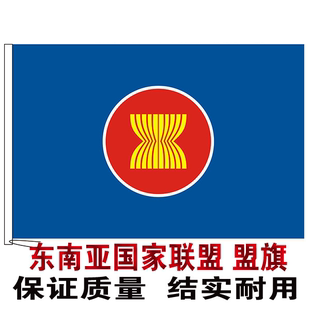 东盟旗东南亚国旗联盟盟旗串旗办公桌旗签约旗手摇旗户外飘扬旗帜