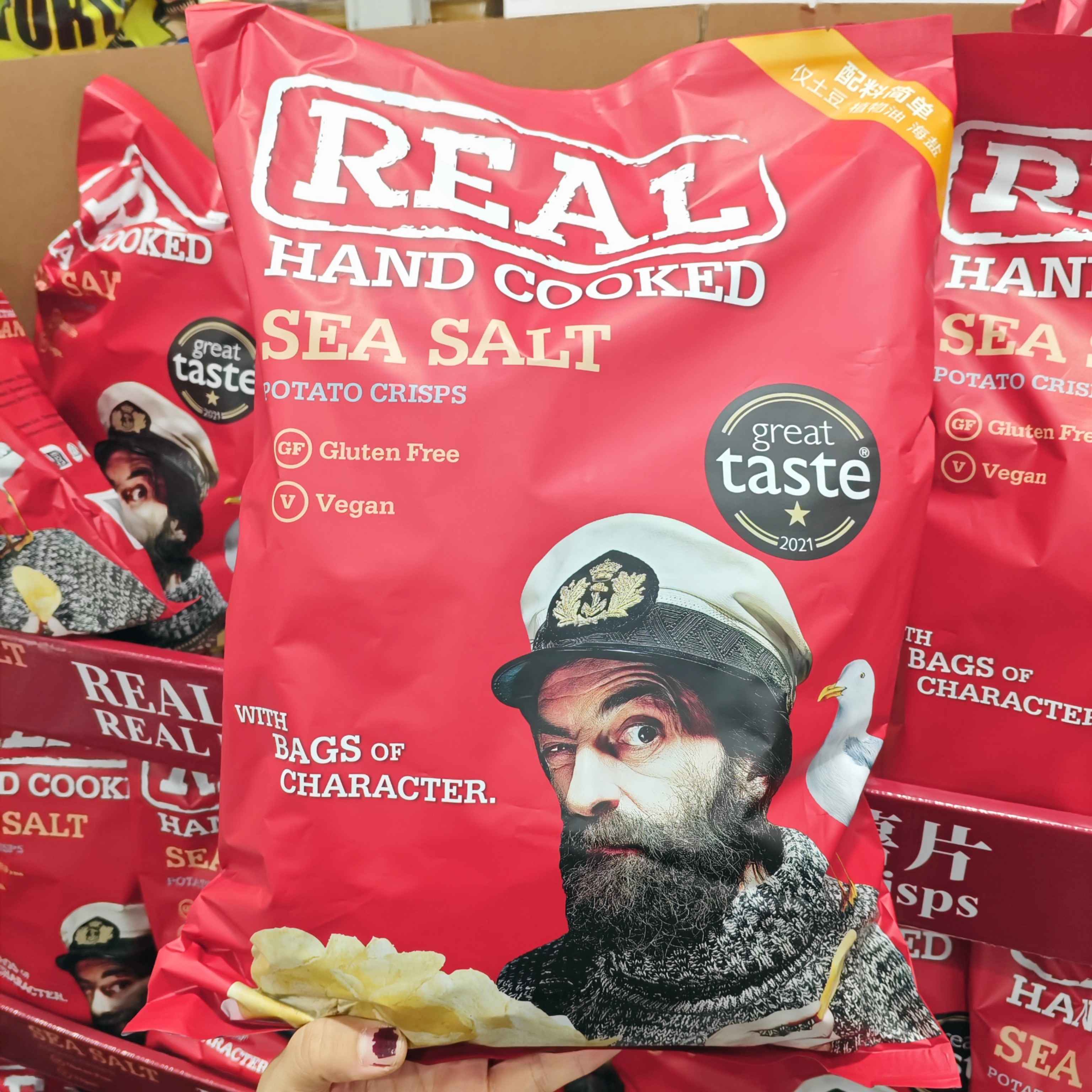 山姆代购 Real海盐风味手工原切薯片450g英国进口膨化休闲食品