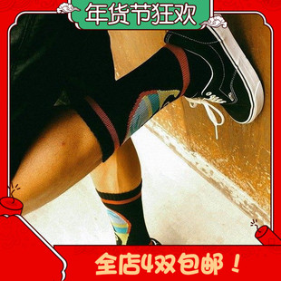 外贸原单isla滑板袜运动袜街头死飞毛巾毛圈美国出口纯棉卡通潮袜