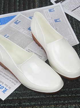 鲁泰低帮男女白色食品卫生靴水鞋防滑耐磨耐酸碱油低筒食品厂雨鞋