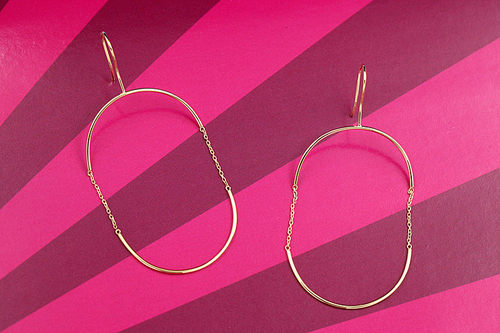 纯手工金时尚设计简约款耳坠