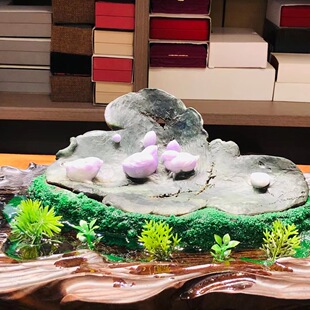 天然紫罗兰翡翠俏色巧雕，安居乐业摆件家居