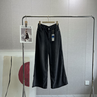 超柔软牛仔裤 小众做旧复古夏季 W家 百搭时尚 新款 直筒阔腿长裤
