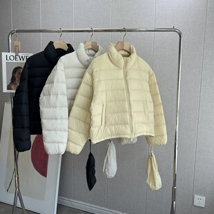 棉花糖，年轻~实穿~好搭配！可朔源90白鸭绒立领短款面包服羽绒服