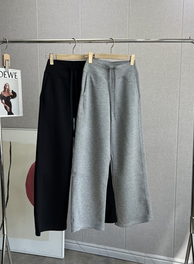 加绒版～lu+炒鸡大平替舒服收赘肉加宽松紧平腰直阔腿爆瘦