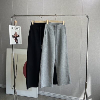 加绒版～lu+炒鸡大平替舒服收赘肉加宽松紧平腰直阔腿爆瘦