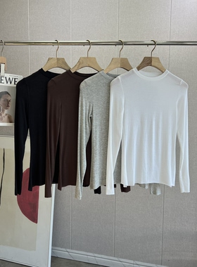 外D好货 舒适零负担 羊绒轻薄亲肤微透圆领大弹力打底衫