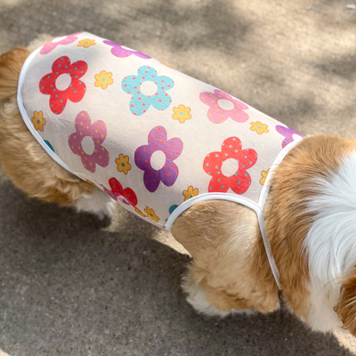 吊带碎花背心狗狗猫咪通用衣服