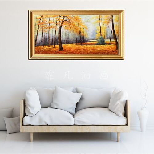 『霏凡油画』画家直销纯手工绘制遍地黄金风景画作 FF-BDHJ-01