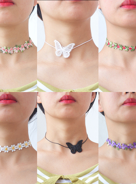 颈链女短款choker锁骨链2025年新款网红ins仙蝴蝶简约气质脖项圈