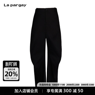 高腰显瘦显比例L75102618C 垂坠感面料 Lapargay立体剪裁阔腿裤 型