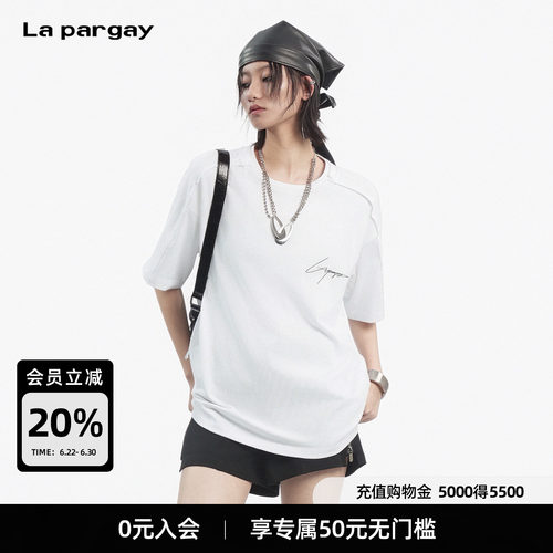 Lapargay落肩宽松不挑身形T恤