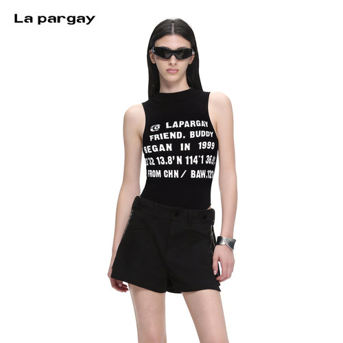 Lapargay修身针织小高领背心