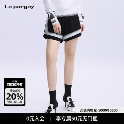 纳帕佳个性撞色针织休闲短裤2026新款设计感潮牌三分裤时尚热裤