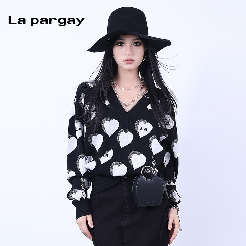 lapargayV领套头针织衫