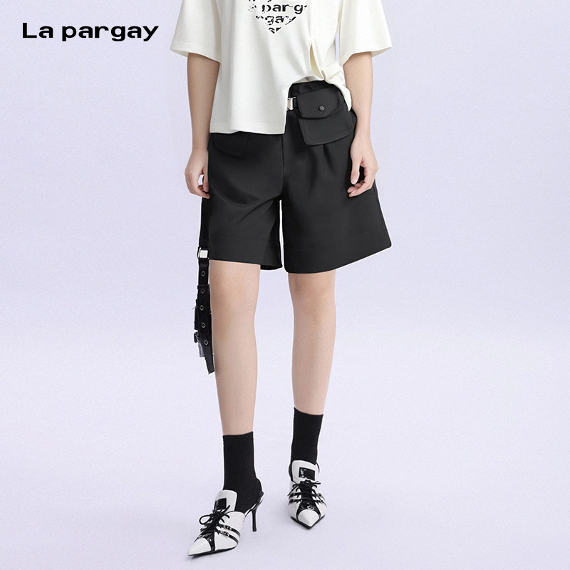 纳帕佳中性风中裤女秋新款配腰带五分休闲裤个性时尚潮牌工装中裤,女装/女士精品,休闲裤,淘宝优惠券,粉丝福利购,淘宝优惠卷