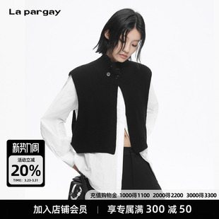 假两件 对比层次 L78101906C 针织马甲衬衫 Lapargay