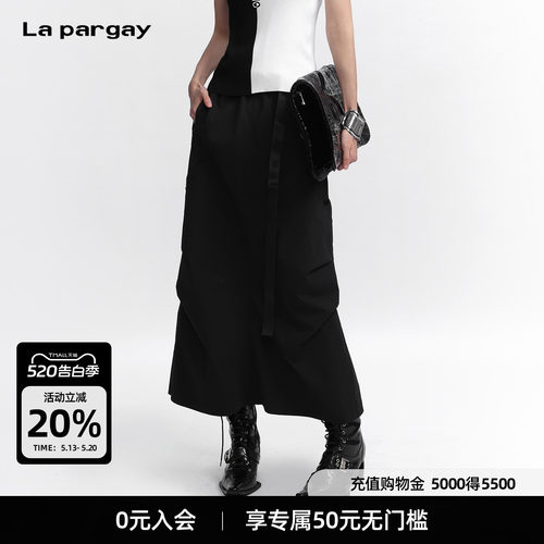Lapargay A字立体褶皱裙 街头气质 压褶工艺 L75309101V