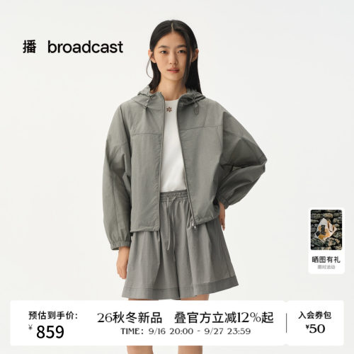 【商场同款】播26秋新品尼龙连帽短外套女轻户外上衣BDT3WD3003