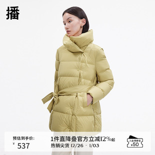 播短款 收腰显瘦轻薄保暖外套DDS1RD3011 立领羽绒服女冬季