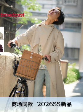 【精梳棉】播倪妮同款通勤长款宽松风衣外套女26春新款BDT1FD1181