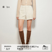 24秋小香风休闲短裤 女BDR3KD2208 商场同款 羊毛 播