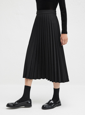 播商场同款小川浩史胶囊系列冬新款气质百搭百褶半裙BDR4BD4034