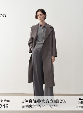 播 bo 商场同款高智感风衣女春季新款长款风衣BDS1FD1585