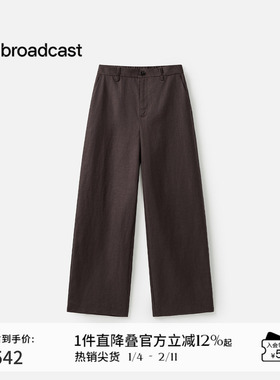播商场同款复古直筒休闲裤女春秋新品宽松百搭长裤BDS1KD1515