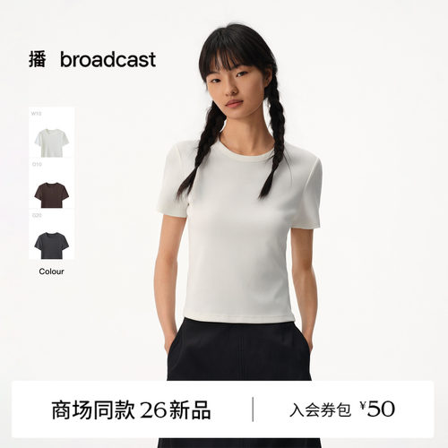 罗纹圆领 刺绣装饰