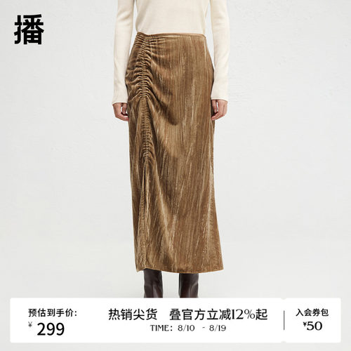舒适简约腰头侧边抽褶设计